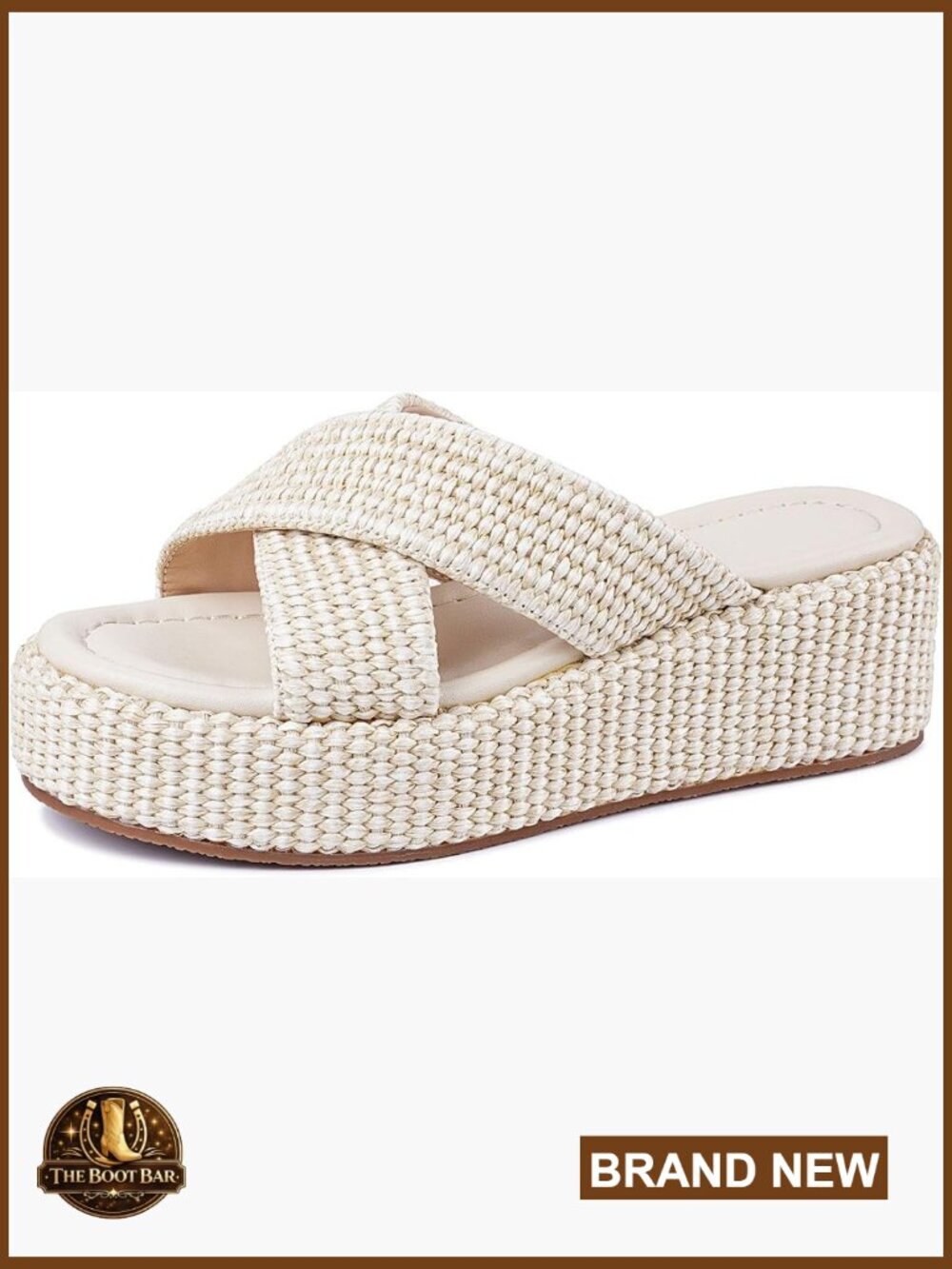 Woven Raffia Platform Wedge Sandals Slip On Espadrilles Summer Beach